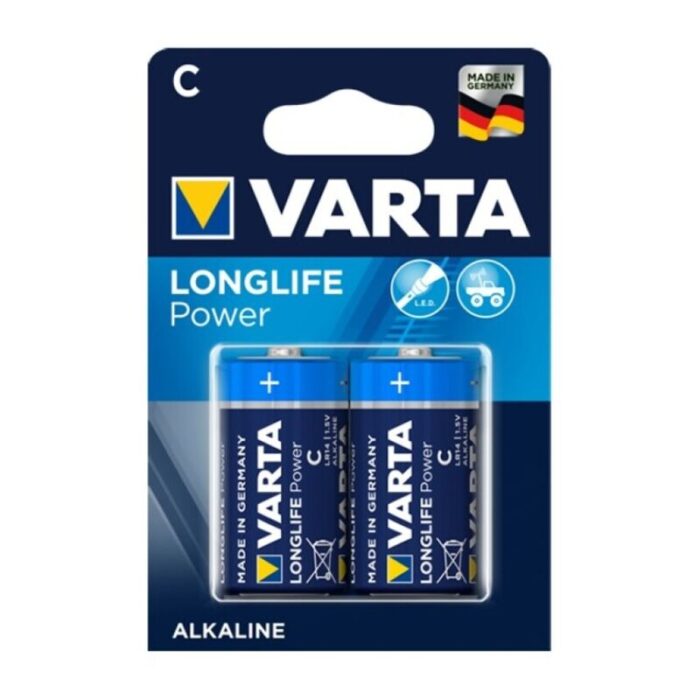 VARTA – LONGLIFE POTÊNCIA ALCALINA BATERIA C LR14 2 UNIDADE
