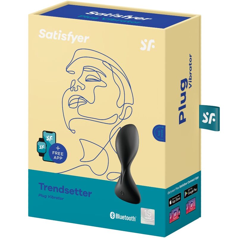 SATISFYER - APLICATIVO DE PLUGUE VIBRATÓRIO TRENDSETTER PRETO - Image 4