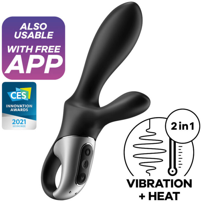 SATISFYER – HEAT CLIMAX+ APP VIBRADOR ANAL PRETO