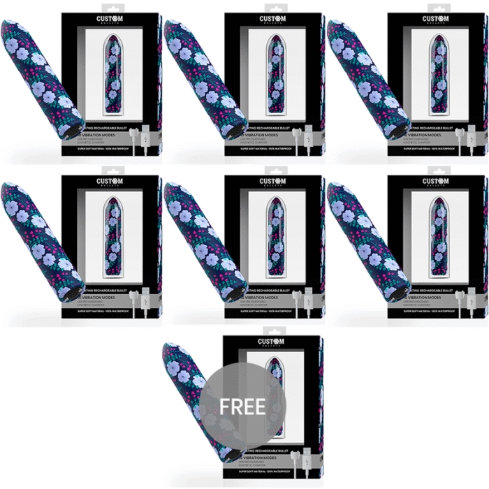 CUSTOM BULLETS – MOLA BALA MAGNÉTICA 10 INTENSIDADES 6 + 1 GRÁTIS