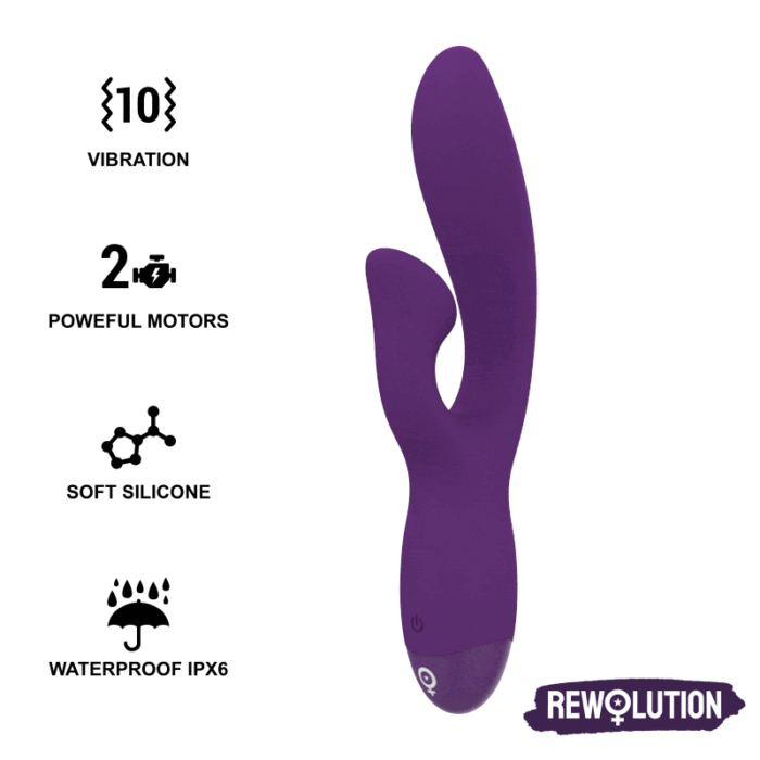 REWOLUTION – VIBRADOR FLEXÍVEL REWOFUN COM COELHO