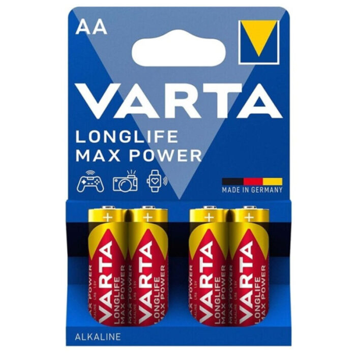 VARTA – BATERIA ALCALINA MAX POWER AA LR6 4 UNIDADES