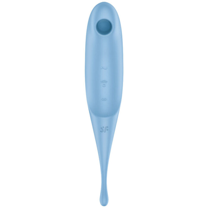 SATISFYER – ESTIMULADOR E VIBRADOR DE PULSO TWIRLING PRO AIR AZUL