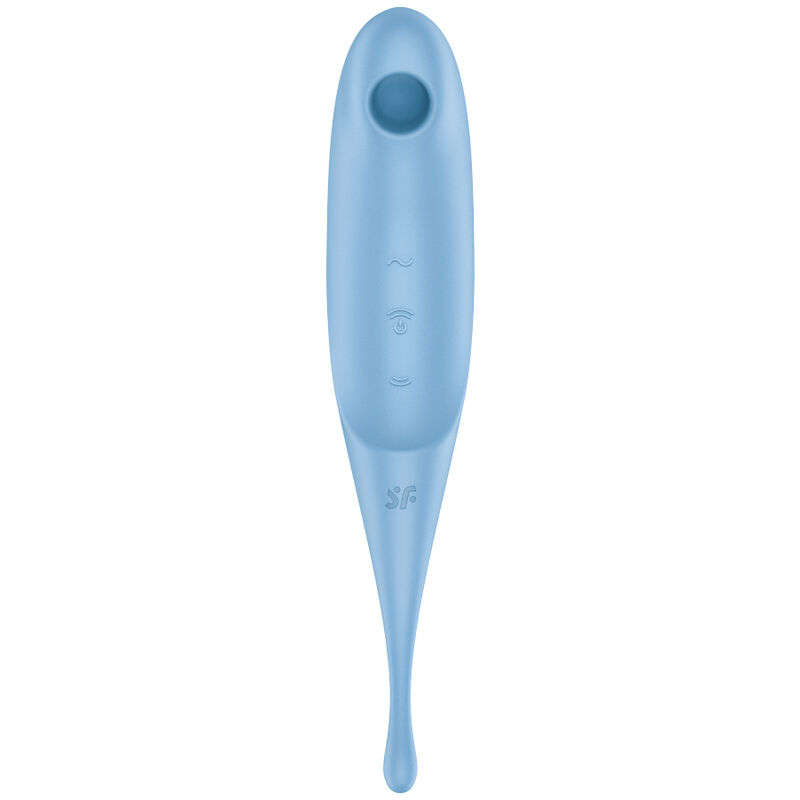 SATISFYER - ESTIMULADOR E VIBRADOR DE PULSO TWIRLING PRO AIR AZUL - Image 2