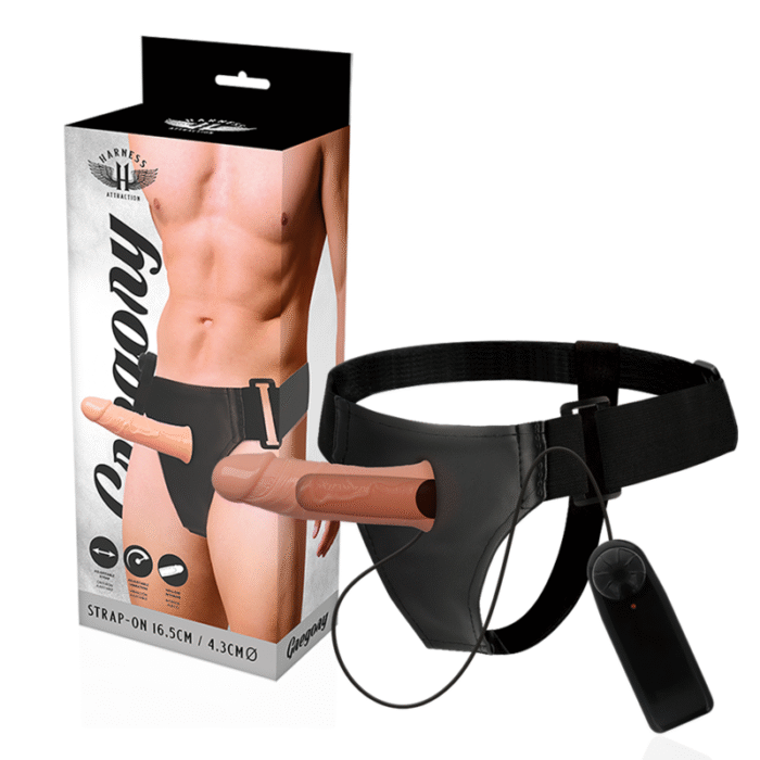HARNESS ATTRACTION – GREGORY HOLLOW RNES COM VIBRADOR 16.5 CM -O- 4.3 CM
