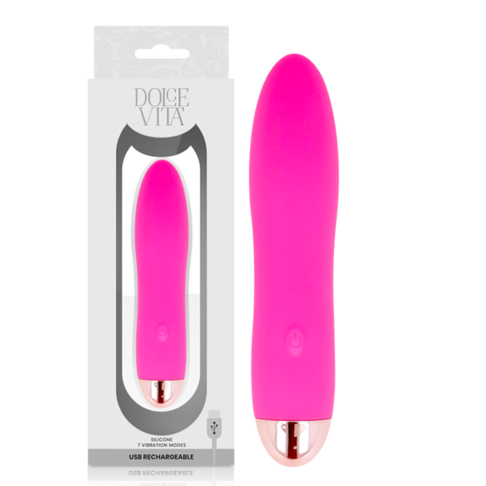 DOLCE VITA – VIBRADOR RECARREGÁVEL QUATRO PINK 7 VELOCIDADES