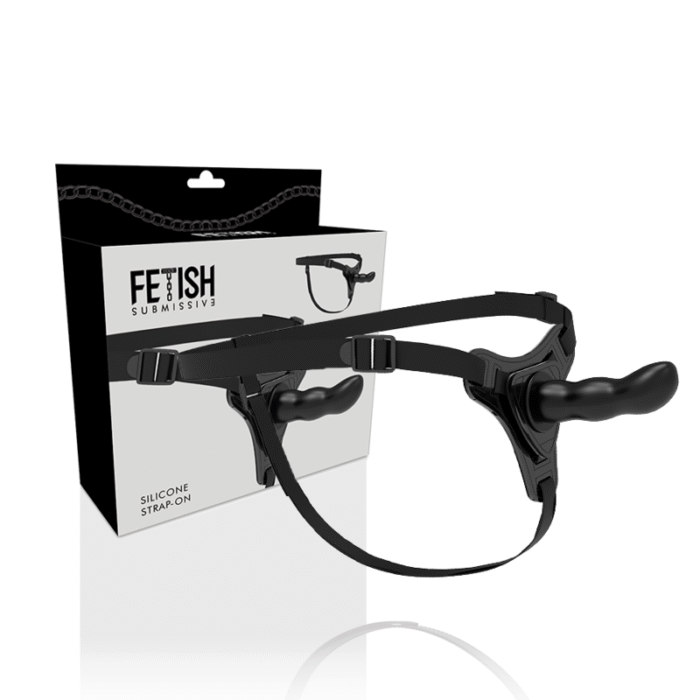 FETISH SUBMISSIVE HARNESS – SILICONE PRETO G-SPOT 16 CM