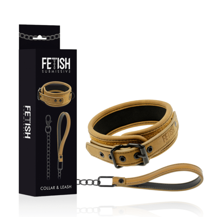 FETISH SUBMISSIVE ORIGEN – COLAR FORRO DE NEOPRENE COM CORRENTE