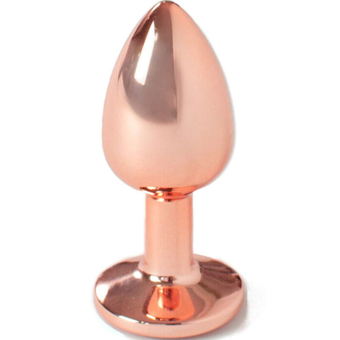 SECRETPLAY – PLUG ANAL DE METAL OURO ROSA TAMANHO PEQUENO 7 CM