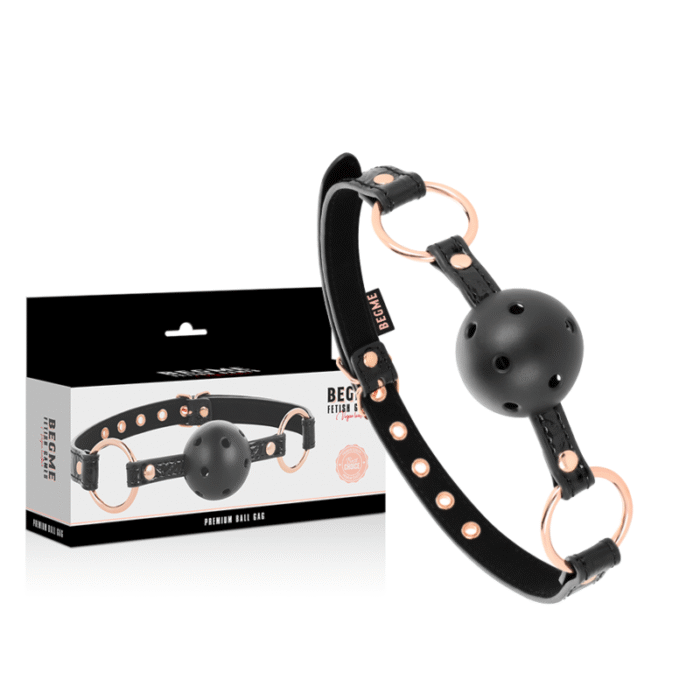 BEGME – BLACK EDITION BOLA GAG VEGAN COURO