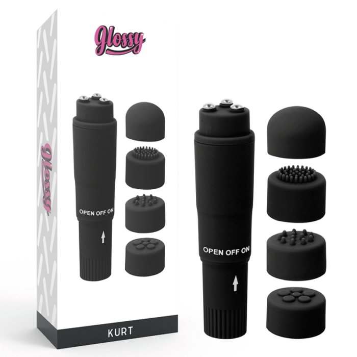 GLOSSY – MASSAGER DE BOLSO KURT PRETO