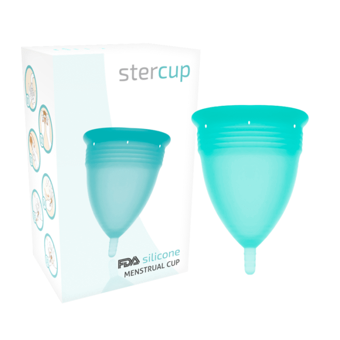 STERCUP – COPO MENSTRUAL DE SILICONE FDA AQUAMARINE – TAMANHO L