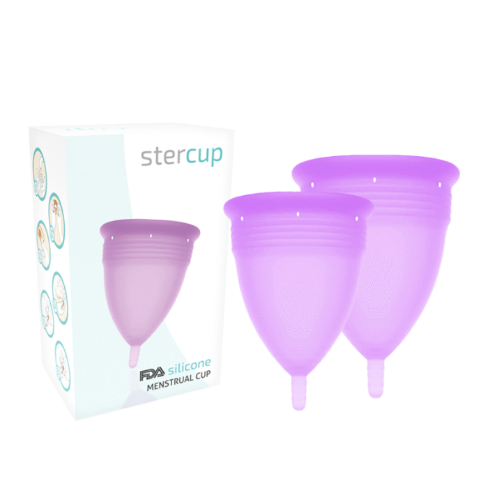STERCUP – PACOTE DE COPO MENSTRUAL DE SILICONE FDA TAMANHO S + L LILAC