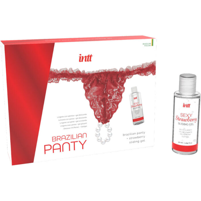 INTT RELEASES – CALÇA VERMELHA BRASILEIRA COM PÉROLAS E GEL LUBRIFICANTE 50 ML