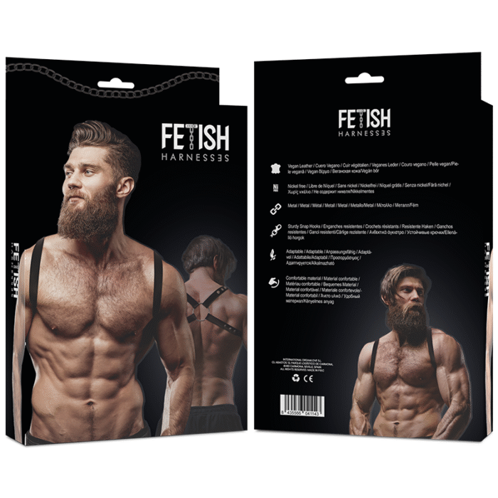 FETISH SUBMISSIVE ATTITUDE – ARNÊS DE COSTAS EM COURO ECO MASCULINO