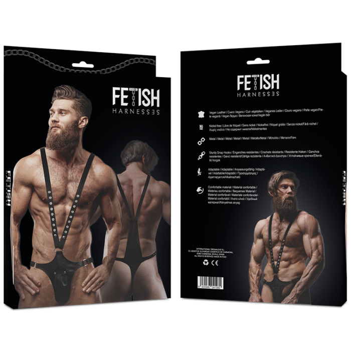 FETISH SUBMISSIVE ATTITUDE – ARNÊS DE COURO ECO EM FORMA DE V PARA HOMEM