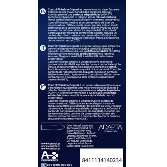 CONTROL – FINISSIMO ORIGINAL 6 UNIDADES