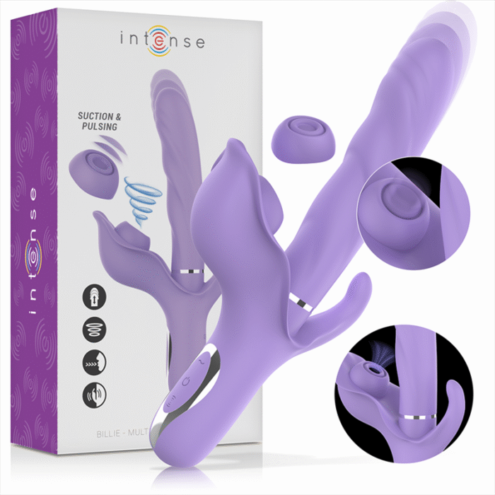 INTENSE – BILLIE MULTIFUNO VIBRADOR RECARREGVEL SUCO E PULSAO ROXO