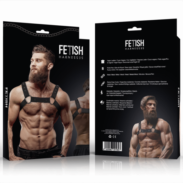 FETISH SUBMISSIVE ATTITUDE – ARNÊS ESPORTIVO DE PEITO DE NEOPRENE AJUSTVEL PARA HOMENS