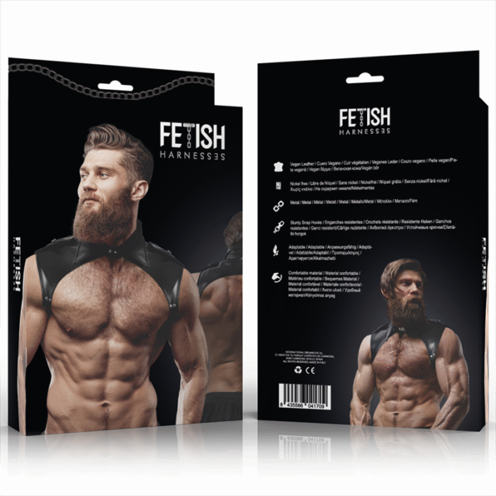 FETISH SUBMISSIVE ATTITUDE – ARNÊS DE PESCOO DE COURO ECO AJUSTVEL BRIGADA MASCULINA