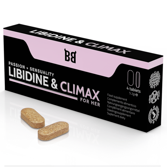 Black Bull Libidine e Climax Aumento da Libido para Mulher 4 Cápsulas RF235884