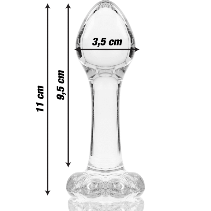 NEBULA SERIES BY IBIZA – MODELO 2 ANAL PLUG VIDRO BOROSILICADO TRANSPARENTE 11 CM -O- 3.5 CM