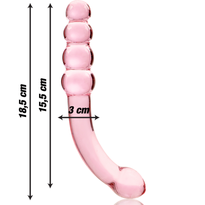 NEBULA SERIES BY IBIZA – MODELO 14 DILDO VIDRO BOROSILICADO ROSA 18.5 CM -O- 3 CM