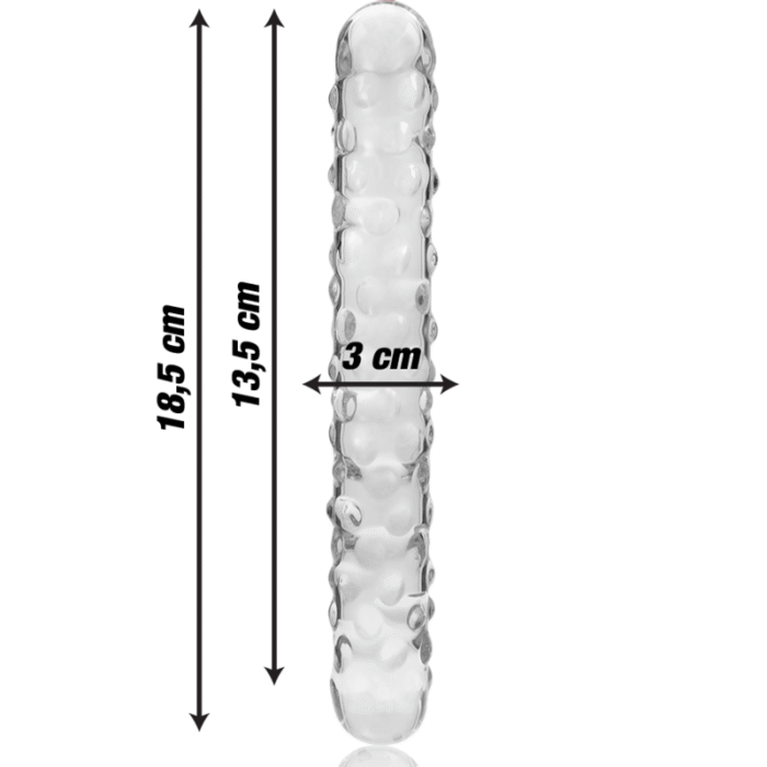 NEBULA SERIES BY IBIZA – MODELO 15 DILDO VIDRO BOROSILICADO TRANSPARENTE 18.5 CM -O- 3 CM