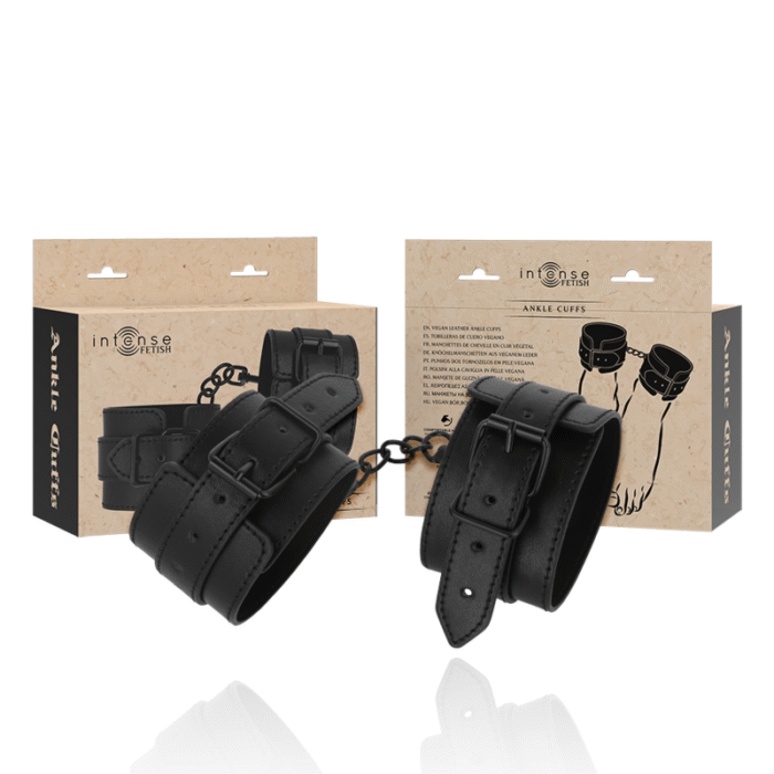 INTENSE – FETISH PUNHOS DE TORNOZELO DE COURO VEGANO