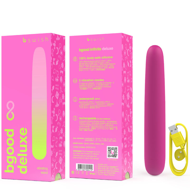 B SWISH - BGOOD INFINITE DELUXE VIBRADOR RECARREGVEL ROSA SILICONE - Image 3