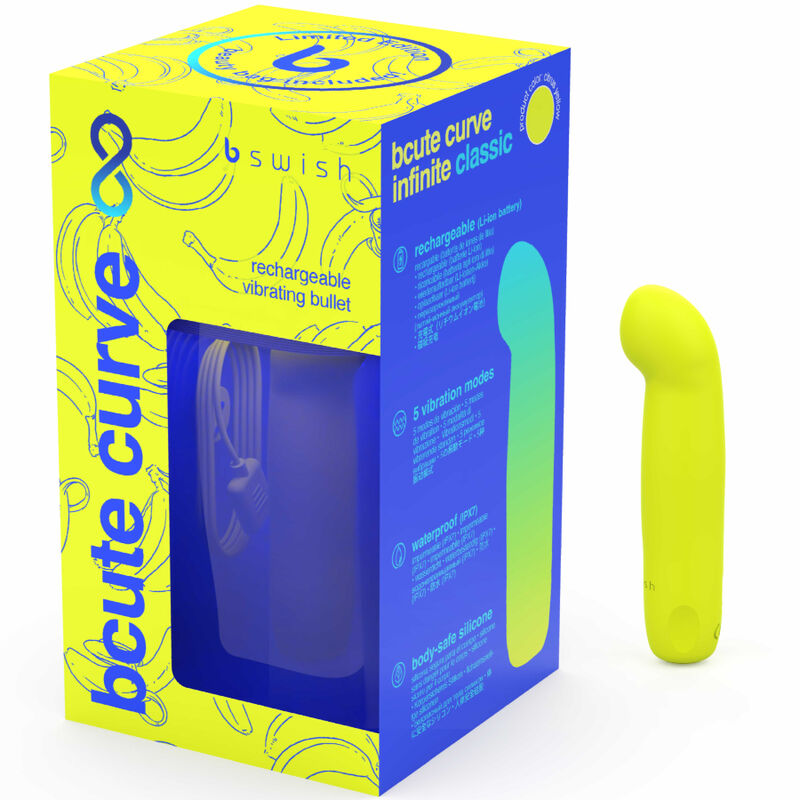 B SWISH - BCUTE CURVE INFINITE CLASSIC EDIO LIMITADA VIBRADOR DE SILICONE RECARREGVEL AMARELO - Image 4
