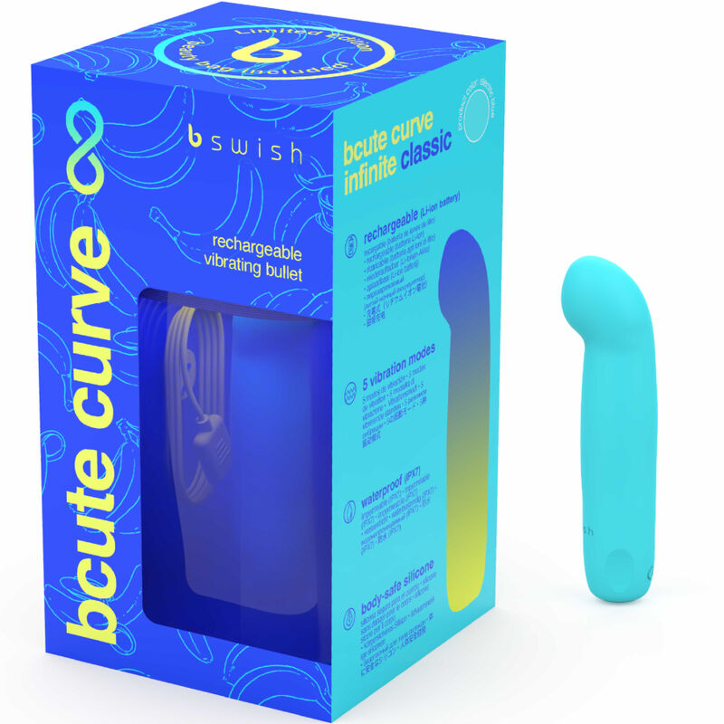 B SWISH - BCUTE CURVE INFINITE CLASSIC EDIO LIMITADA VIBRADOR RECARREGVEL DE SILICONE AZUL - Image 4