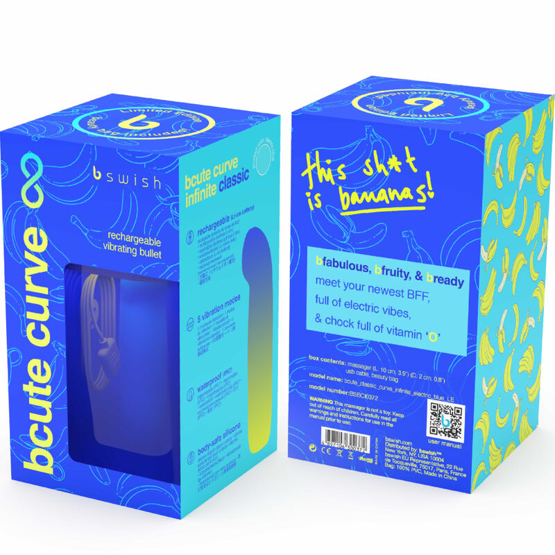 B SWISH - BCUTE CURVE INFINITE CLASSIC EDIO LIMITADA VIBRADOR RECARREGVEL DE SILICONE AZUL - Image 5