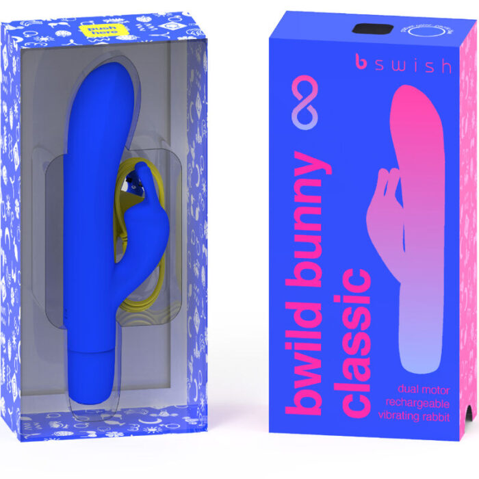 B SWISH – BWILD BUNNY INFINITE CLASSIC RECARREGVEL VIBRADOR AZUL SILICONE