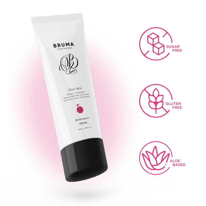 BRUMA – GEL DESLIZANTE DE ALOE VERA SABOR BUBBLEGUM 100 ML