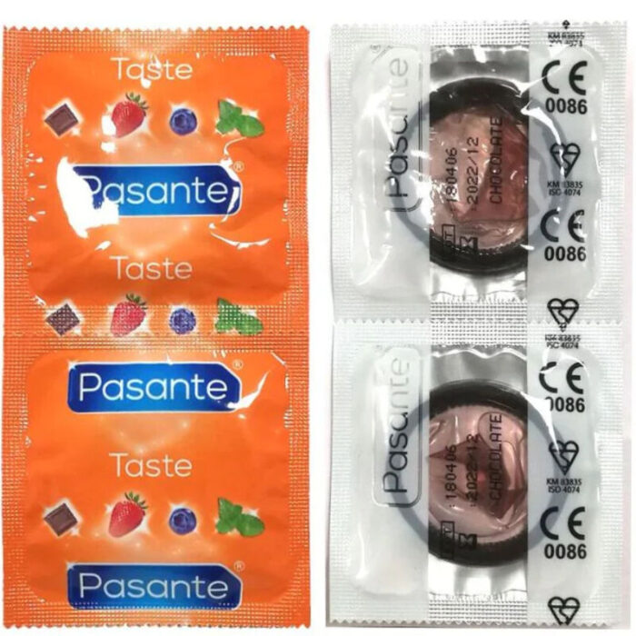 PASANTE – PRESERVATIVOS SABOR CHOCOLATE TENTAO SACO 144 UNIDADES