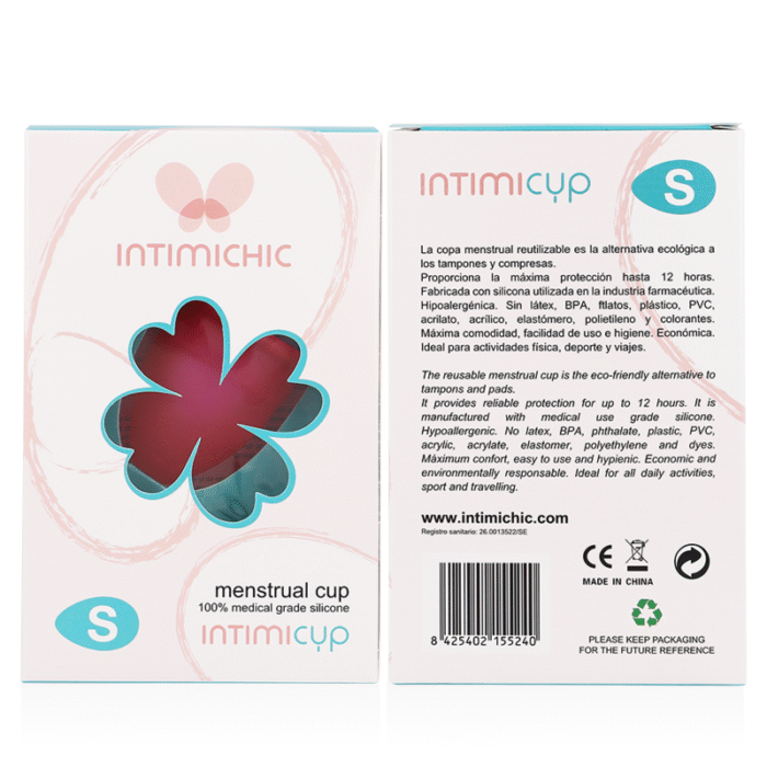 INTIMICHIC – COPO MENSTRUAL GRAU MÉDICO SILICONE – TAMANHO S