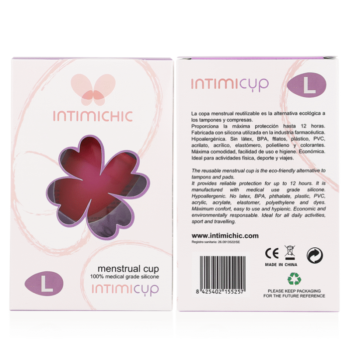 INTIMICHIC – COPO MENSTRUAL GRAU MÉDICO SILICONE – TAMANHO L