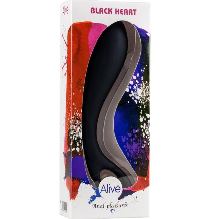 ALIVE – MASSAGEM ANAL CORAÇÃO NEGRO 15 CM