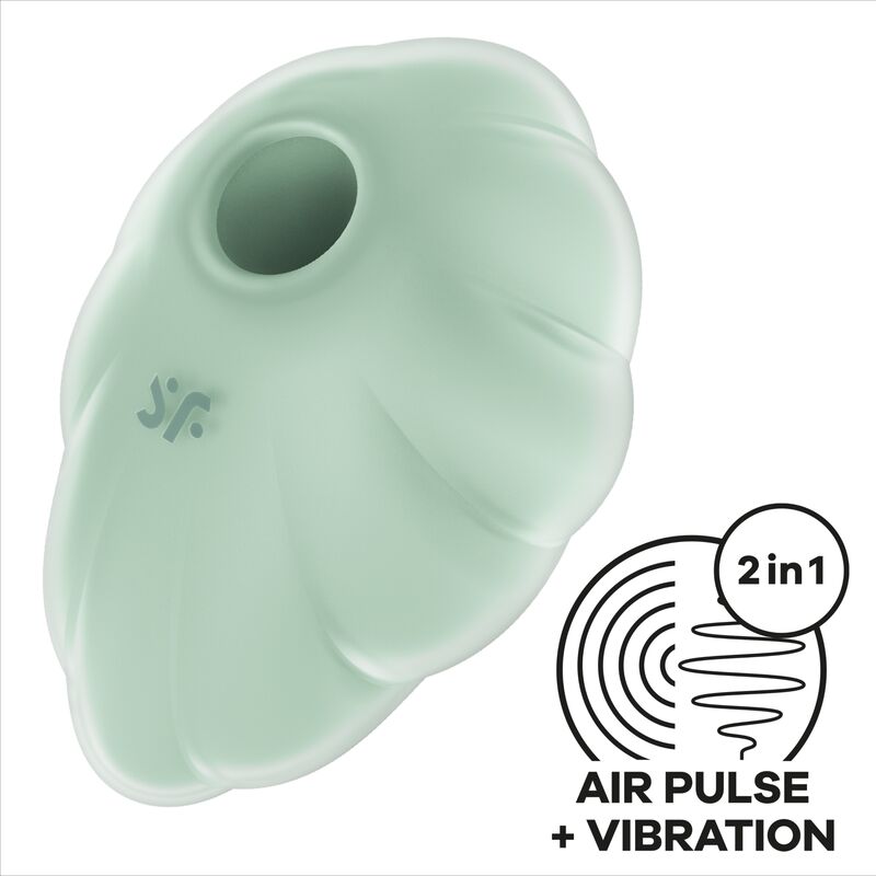 SATISFYER - VIBRADOR DE PULSO DE AR VERDE CLOUD DANCER - Image 4
