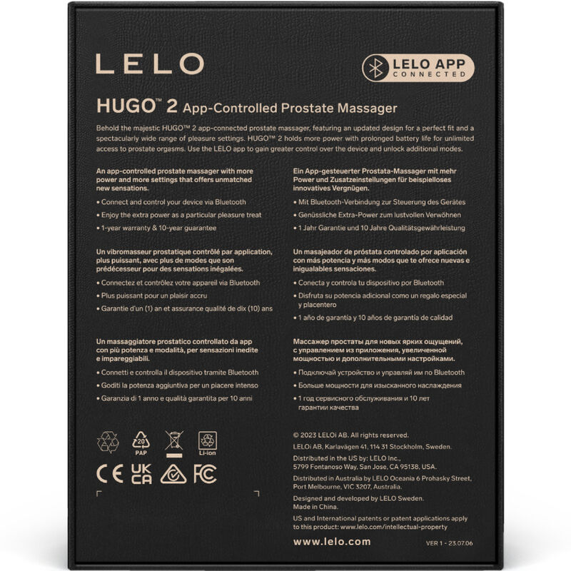 LELO - MASSAGEADOR DE PRÓSTATA HUGO 2 PRETO - Image 4