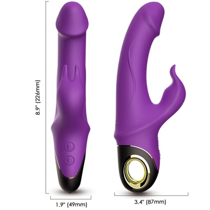 ARMONY – METEROR DILDO VIBRADOR COELHO ROTATOR ROXO