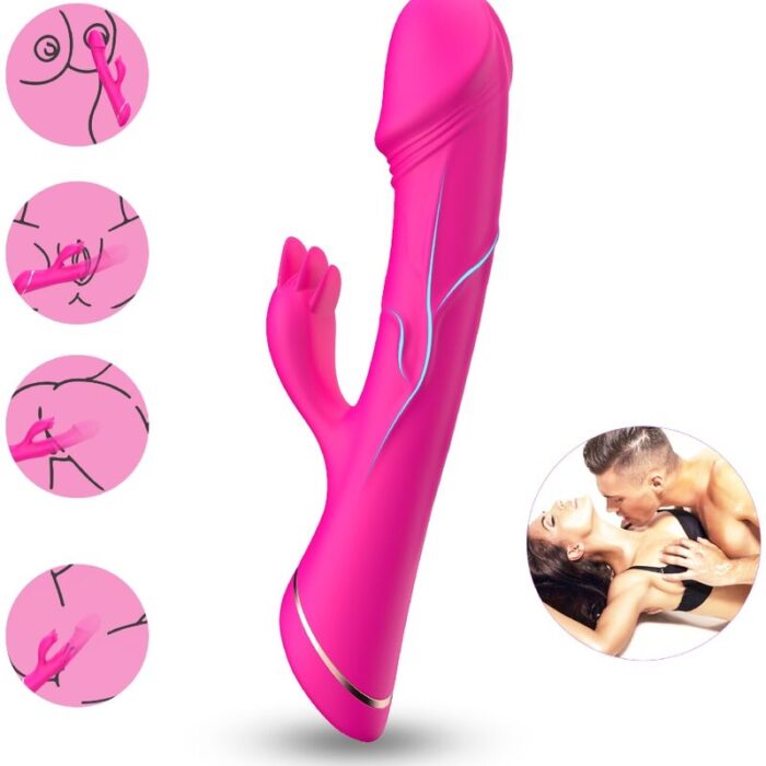 ARMONY – DILDO VIBRADOR COELHO SILICONE FÚCSIA