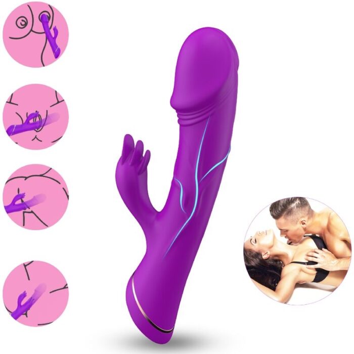 ARMONY – DILDO VIBRADOR COELHO SILICONE ROXO
