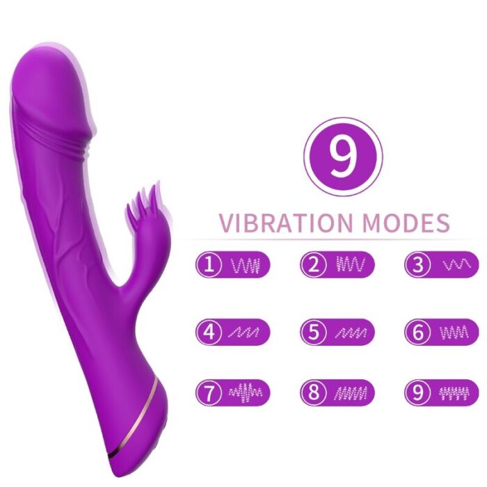 ARMONY – DILDO VIBRADOR COELHO SILICONE ROXO