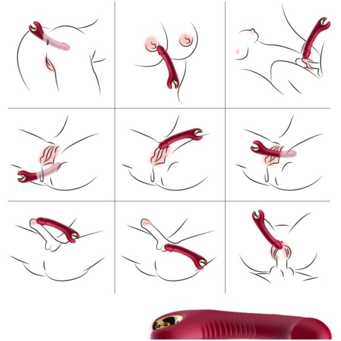 ARMONY – PRINCE DILDO VIBRADOR E ROTATOR VERMELHO