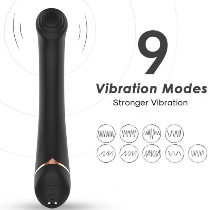 ARMONY – VIBRADOR FALT HEAD SILICONE PRETO