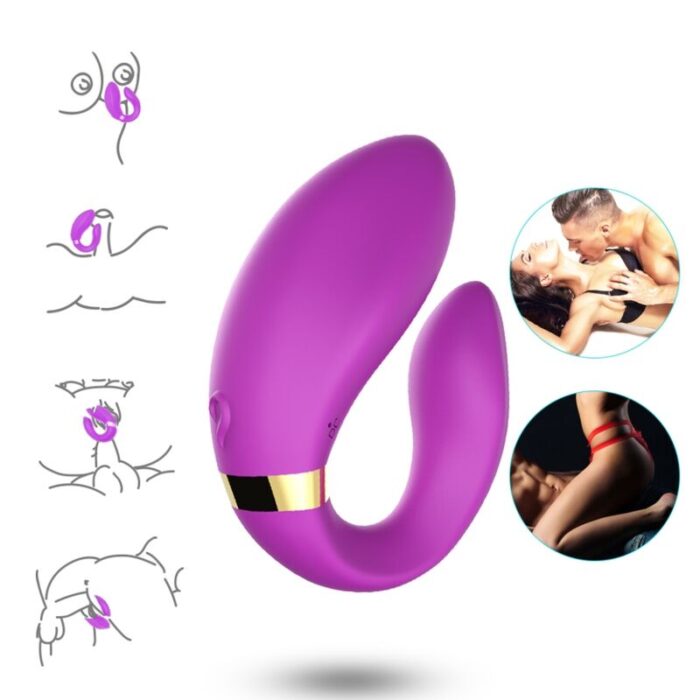 ARMONY – VIBRADOR CRESCENTE PARA CASAIS COM CONTROLE REMOTO ROXO