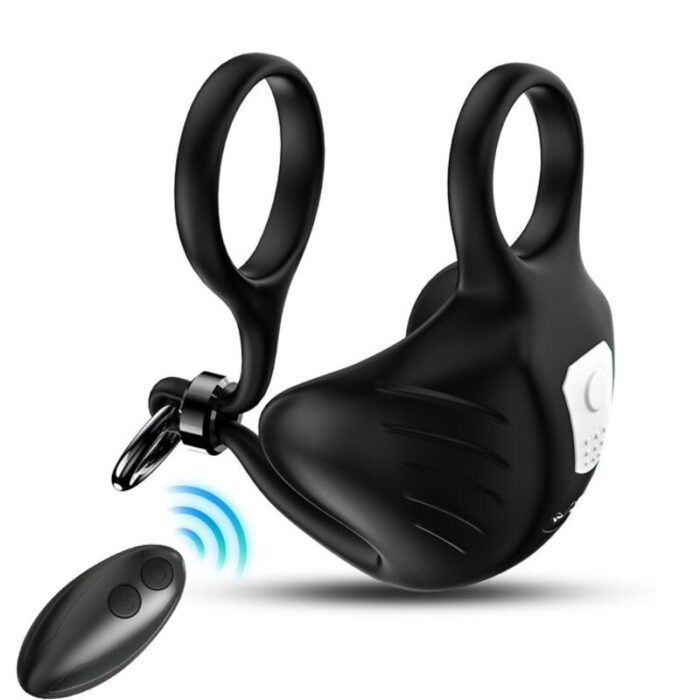 ARMONY – ANEL VIBRADOR MANTA SCROTUM CONTROLE REMOTO PRETO