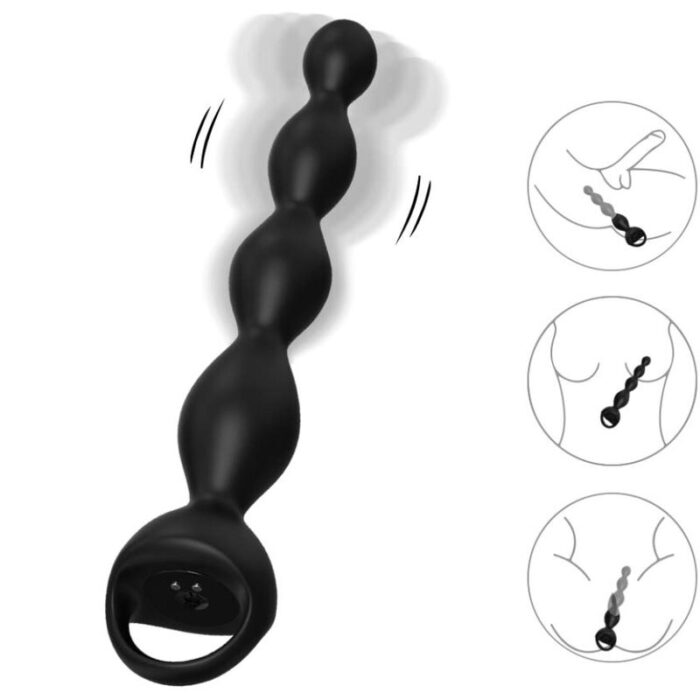 ARMONY – PLUG ANAL DE DEDO VIBRADOR PRETO